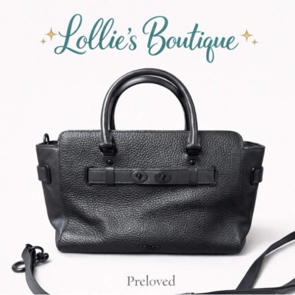 Coach Black Leather Satchel